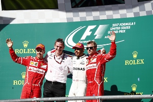 Formel 1 - 2017 - GP USA - Rennen: Lewis Hamilton siegt vor Sebastian Vettel und Kiimi Räikkönen